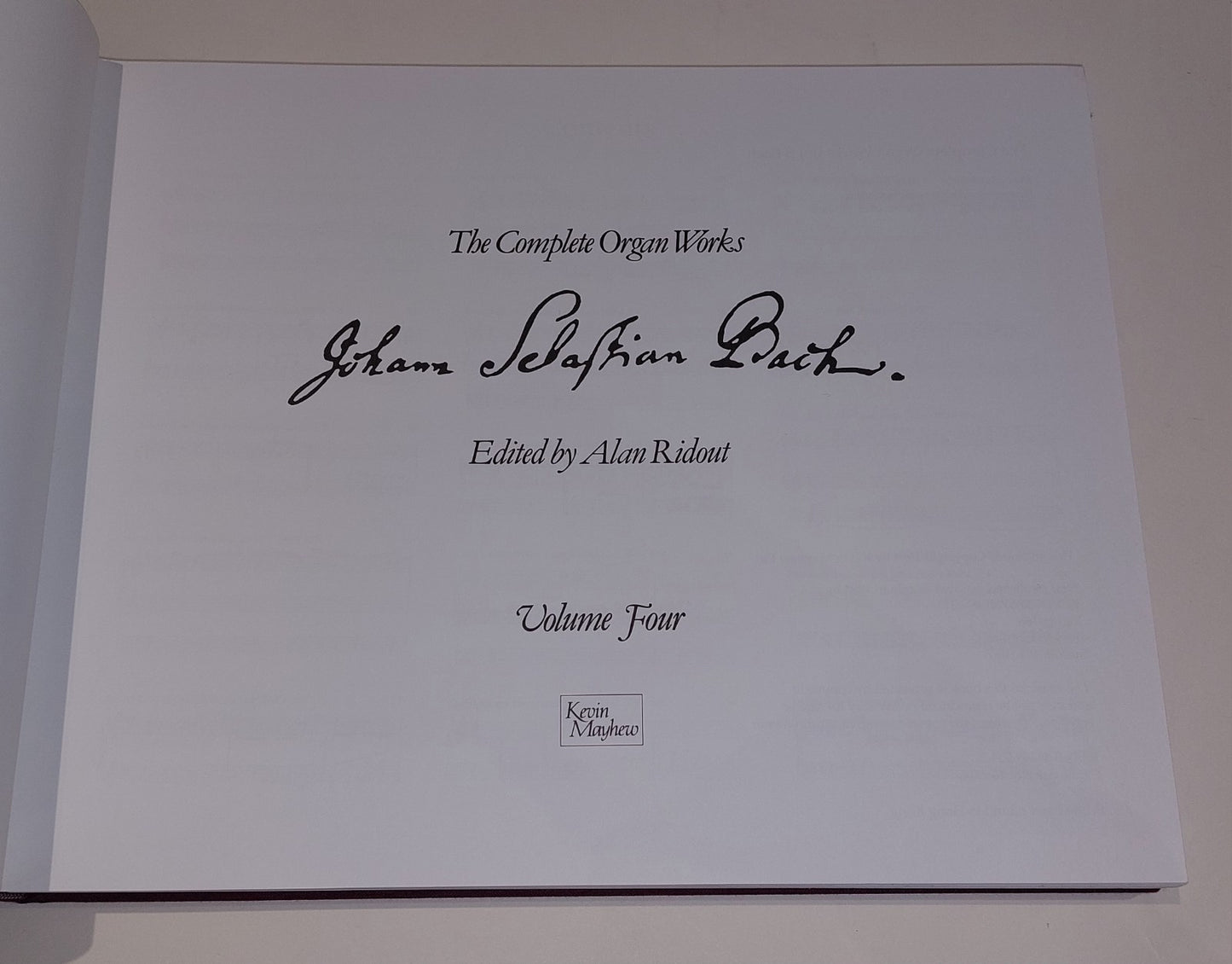 The Complete Organ Works Johann Sebastian Bach edited Alan Ridout [4 Volume Set]5