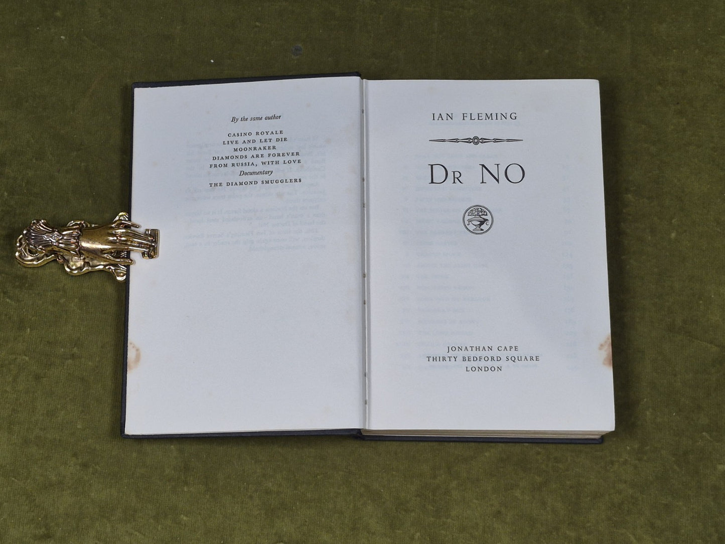 Dr No - Ian Fleming , Jonathan Cape 1958 1st/1st Hardback3