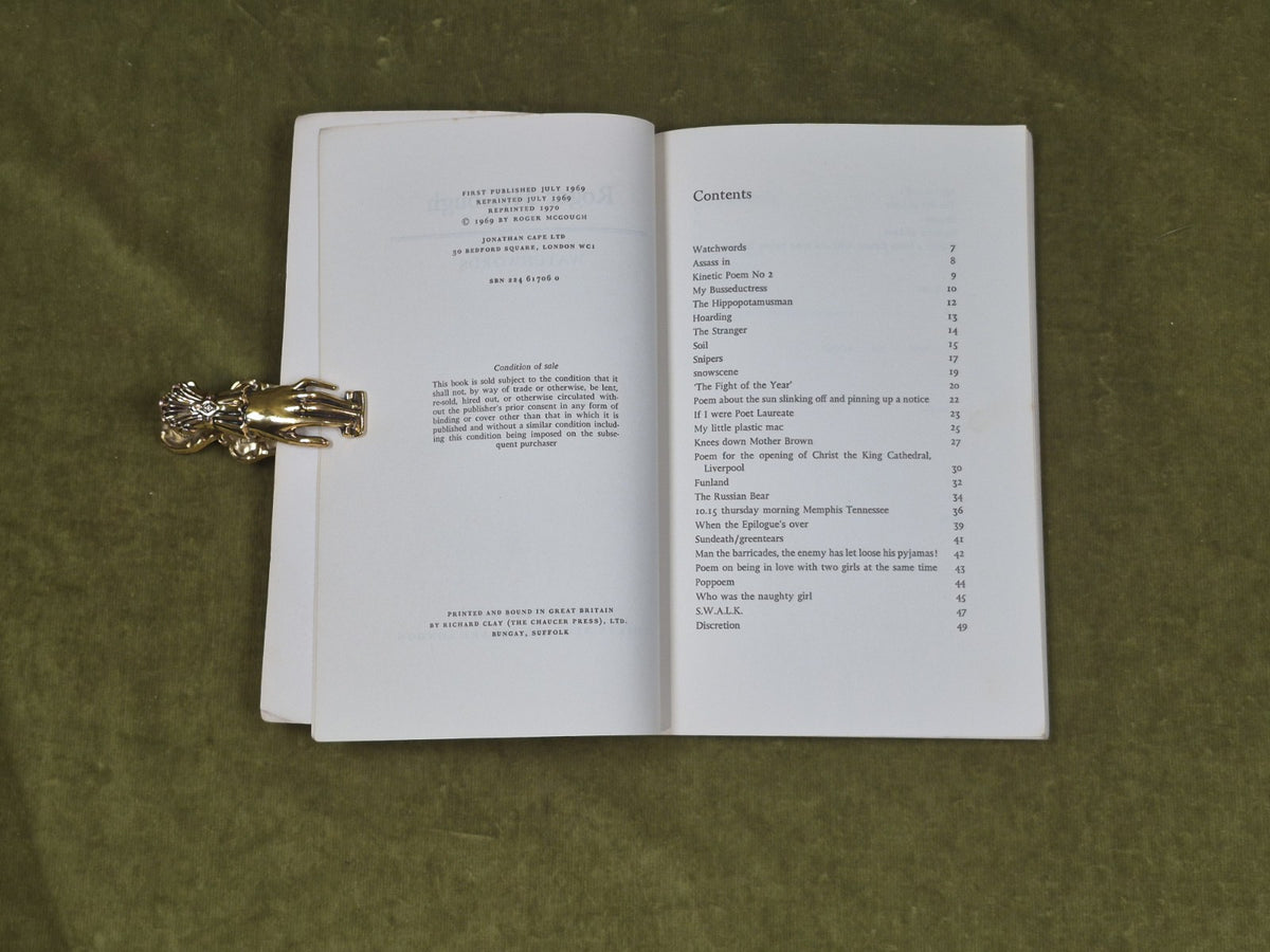 WATCHWORDS by ROGER McGOUGH 1970 Reprint Jonathan Cape PB4