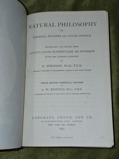 Natural Philosophy for General Readers and Young People (1905) Atkinson Reinold5