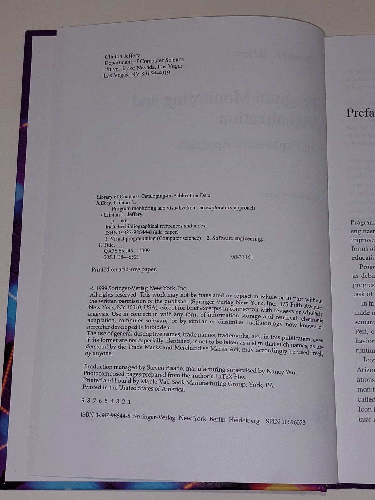 Program Monitoring and Visualization: An Exploratory Approach by Clinton Jeffrey4