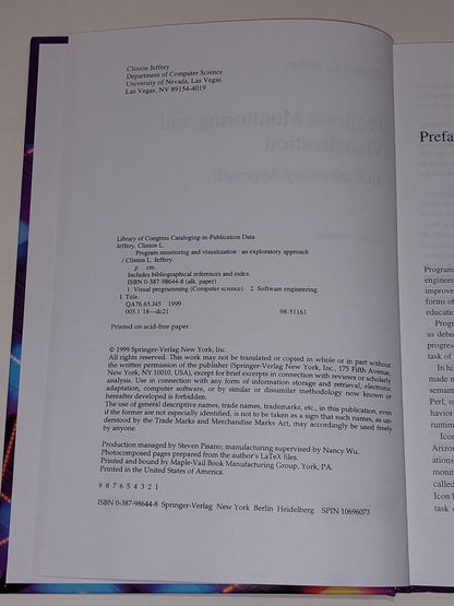 Program Monitoring and Visualization: An Exploratory Approach by Clinton Jeffrey4