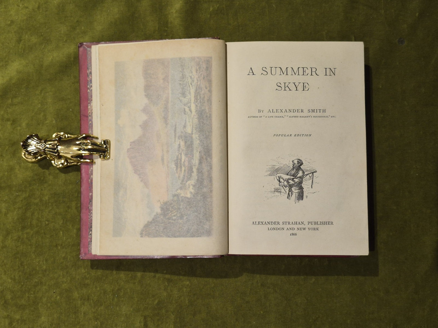 A Summer in Skye by Alexander Smith , Alexander Strahan 1866 Popular Ed. Leather6