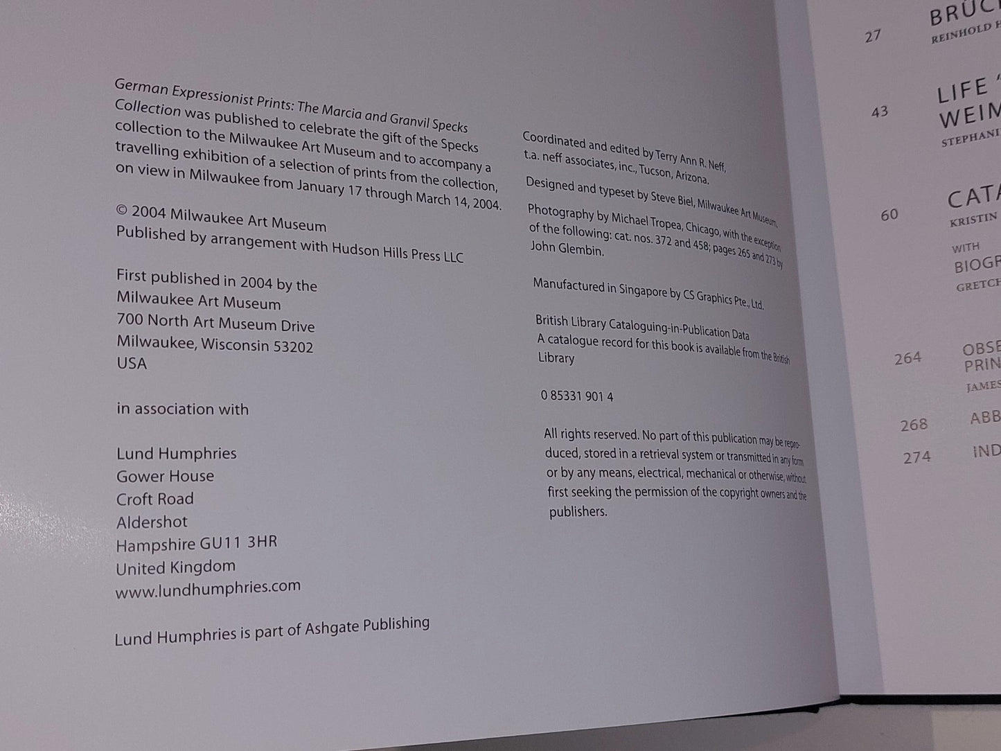 German Expressionist Prints : The Marcia & Granvil Specks Collection (2004) Book3