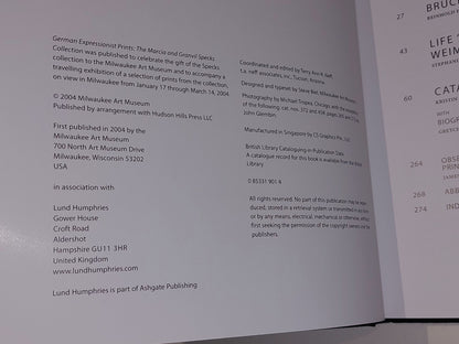 German Expressionist Prints : The Marcia & Granvil Specks Collection (2004) Book3
