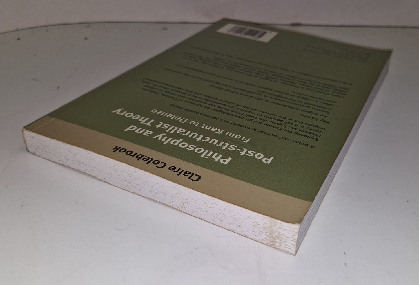 Philosophy and Post-structuralist Theory : From Kant to Deleuze - Colebrook Pb 3