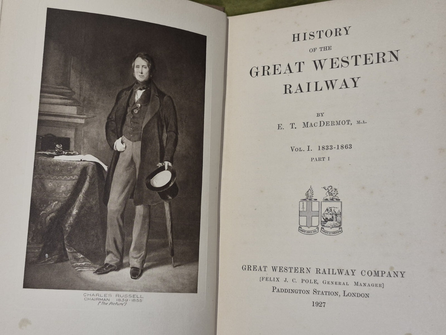 History of the Great Western Railway (1927) Volume 1 Part 1 and 2 Macdermot4