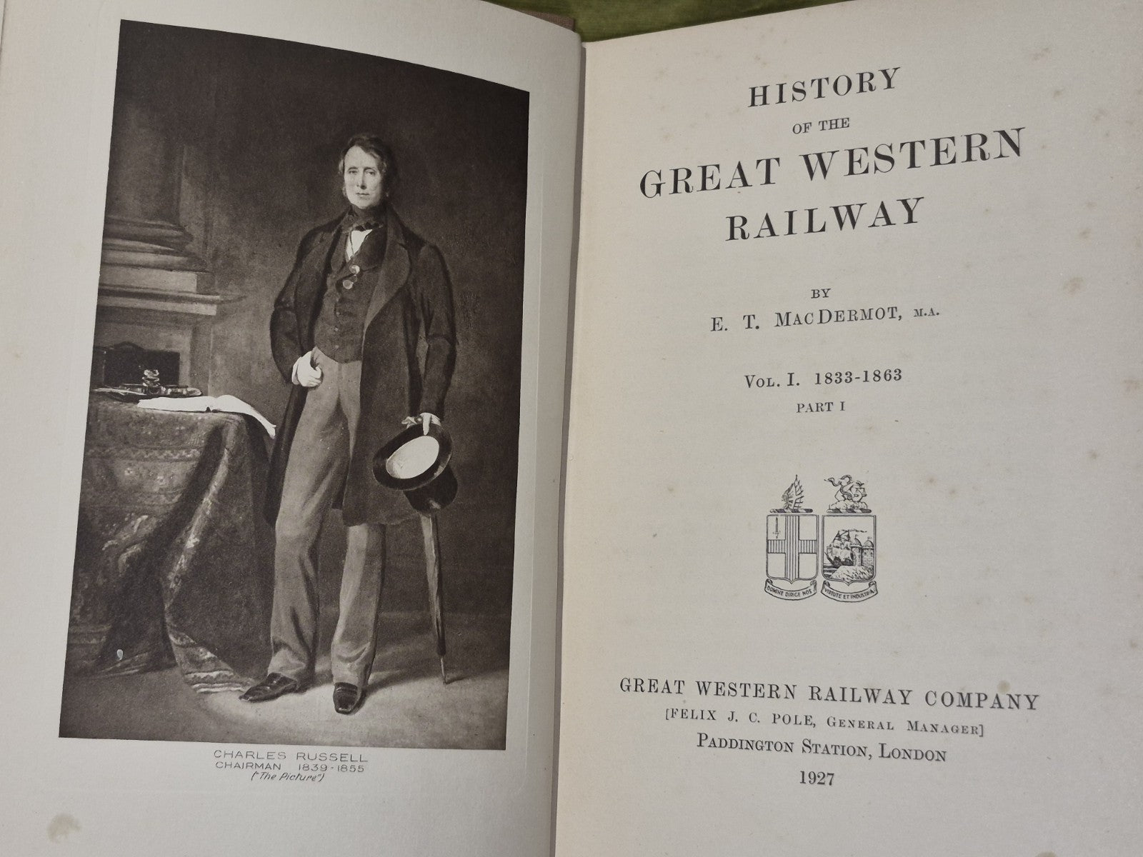 History of the Great Western Railway (1927) Volume 1 Part 1 and 2 Macdermot4