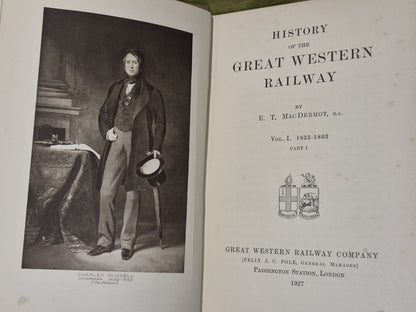 History of the Great Western Railway (1927) Volume 1 Part 1 and 2 Macdermot4