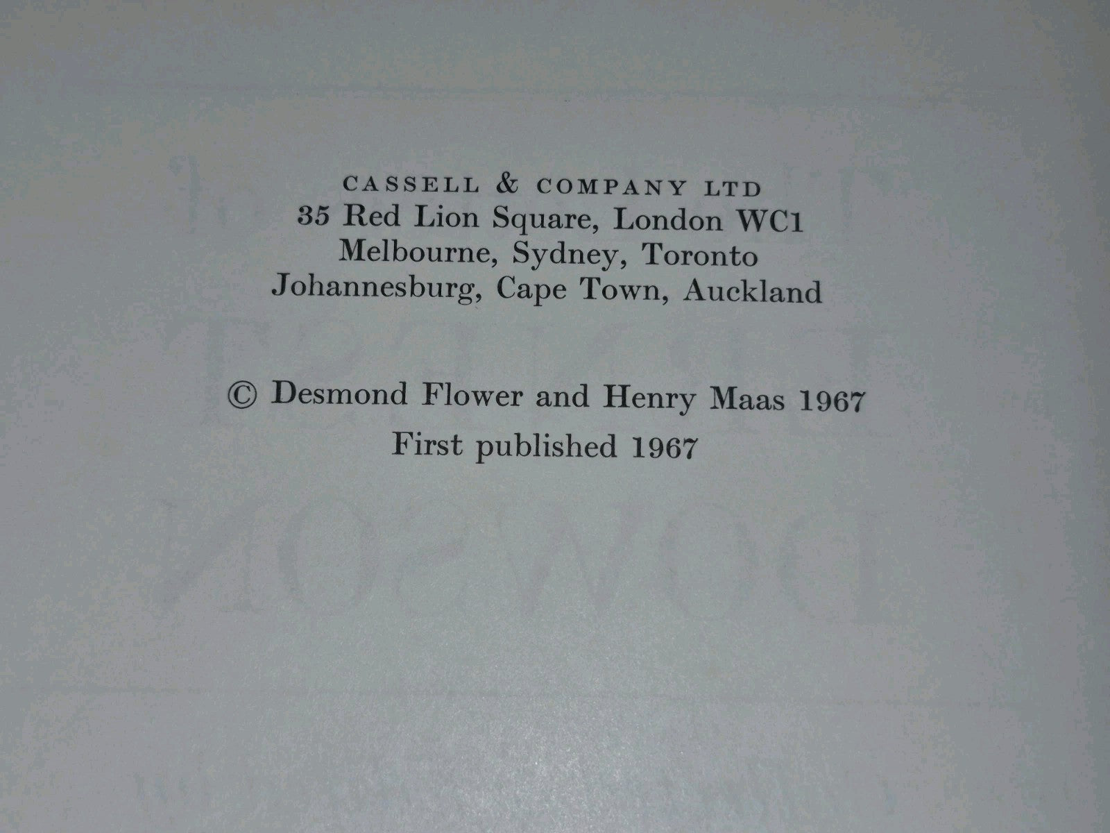 The Letters of Ernest Dowson 1967 Desmond Flower Henry Maas4