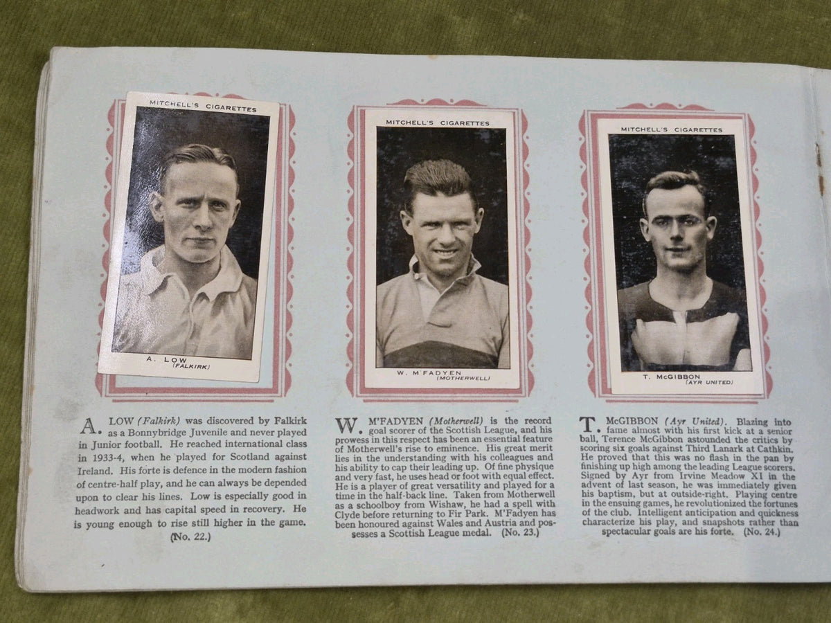 Scottish Footballers Mitchell Cigarette 1934-5 Collectible Cards Album10
