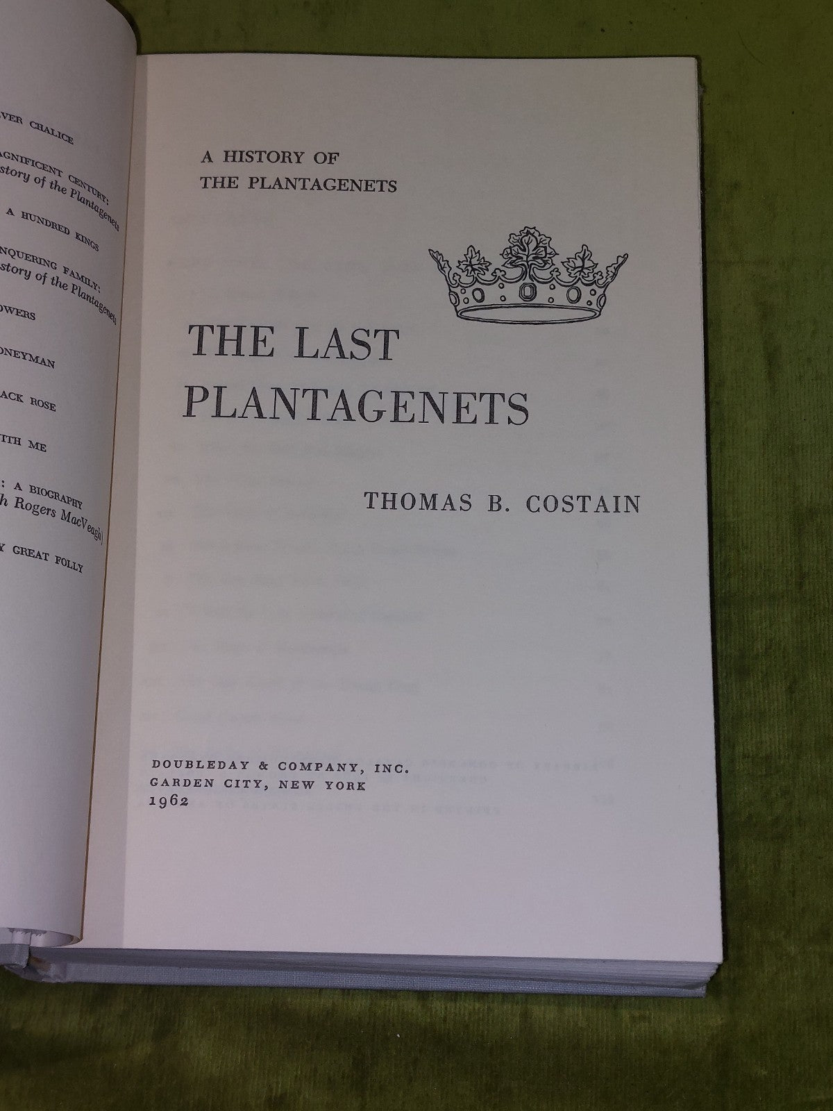 The History of the Plantagenets by Thomas B. Costain (1962) 4 Vol Set - Slipcase10