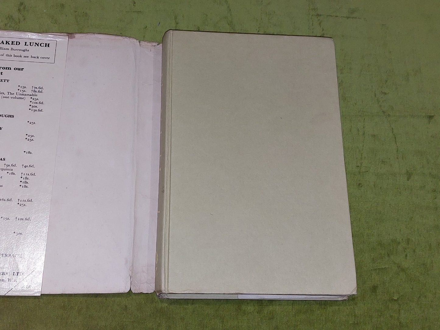 WILLIAM BURROUGHS The Naked Lunch UK 1st Edition, fifth impression 1966 DJ3