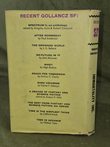 Robert Sheckley Immortality Inc. Gollancz SF First Edition Sci Fi Classic 19631