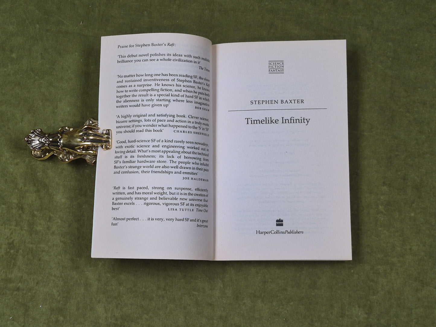 "Timelike Infinity" Stephen Baxter 1993 1st Paperback Edition HarperCollins3