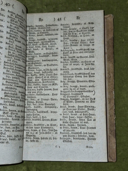 A Compleat Vocabulary English and Danish 1784 Theodor Arnold6