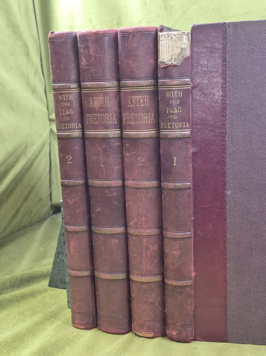 WITH THE FLAG TO PRETORIA & AFTER PRETORIA 4-Vol Boer War Set H.W. Wilson 19001