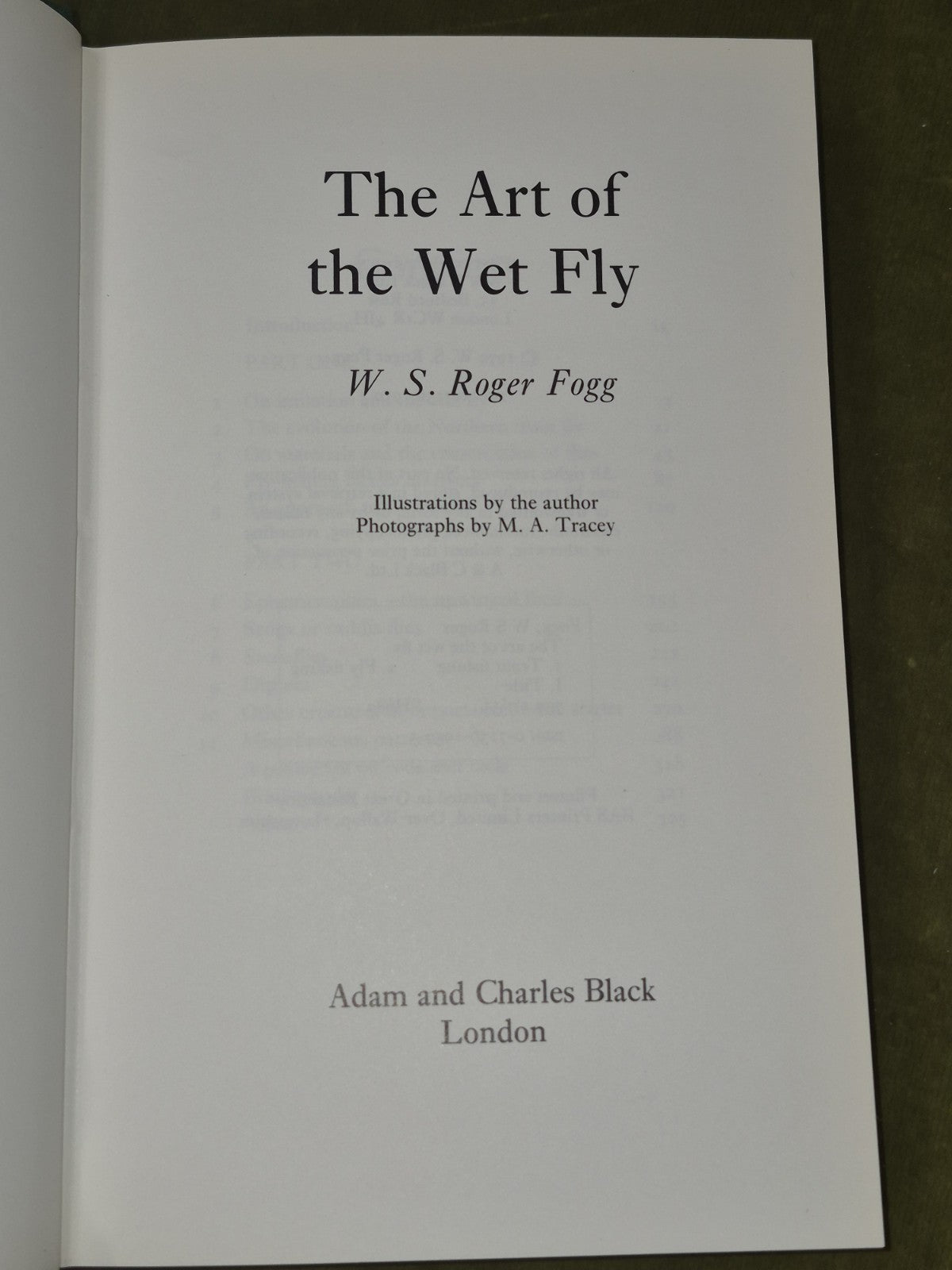 THE ART OF THE WET FLY W.S. Roger Fogg A & C Black 1979 HB/DJ fishing  trout4
