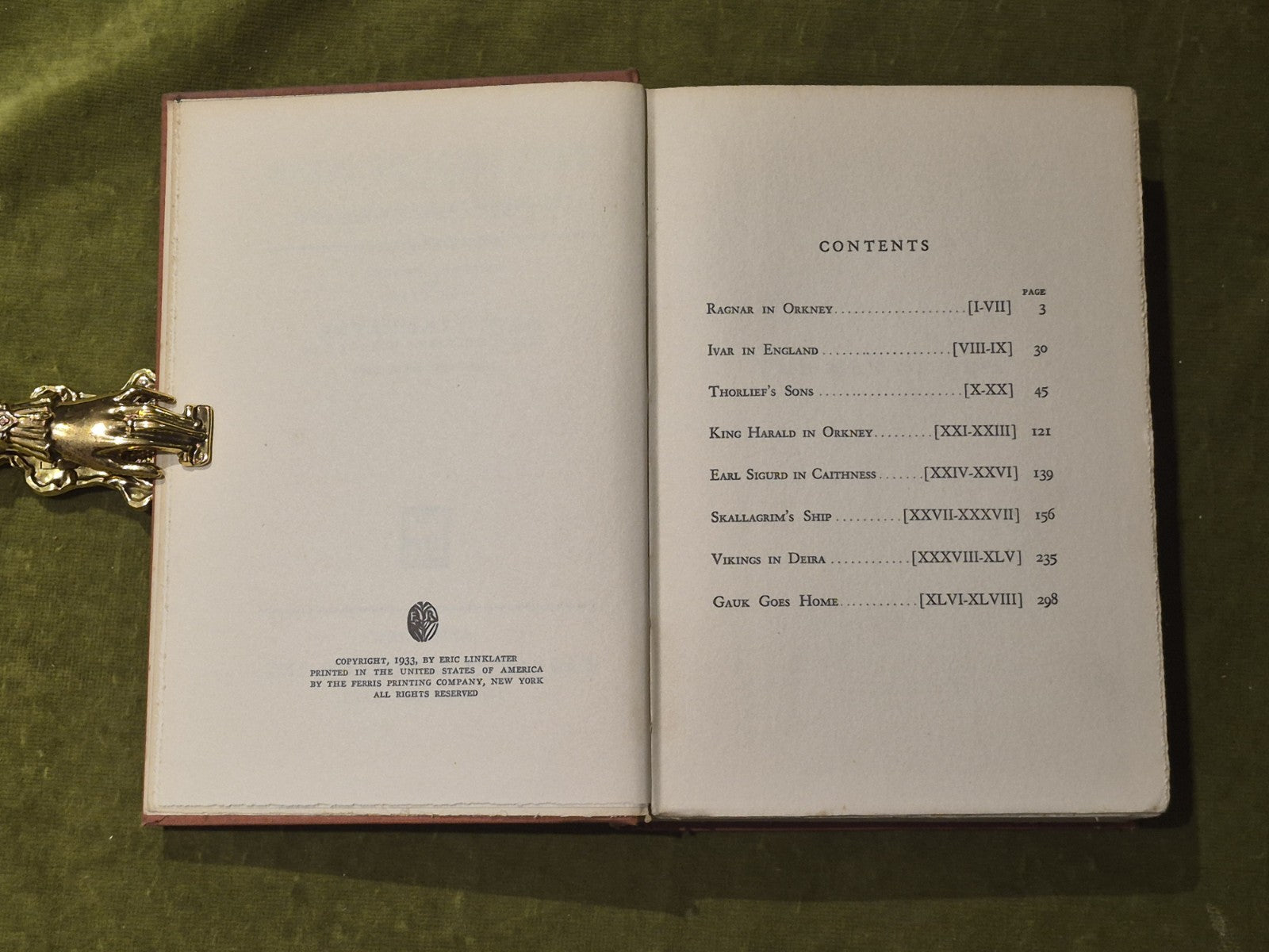 The Men of Ness - Eric Linklater - Farrar & Rinehart 1st Edition 19334
