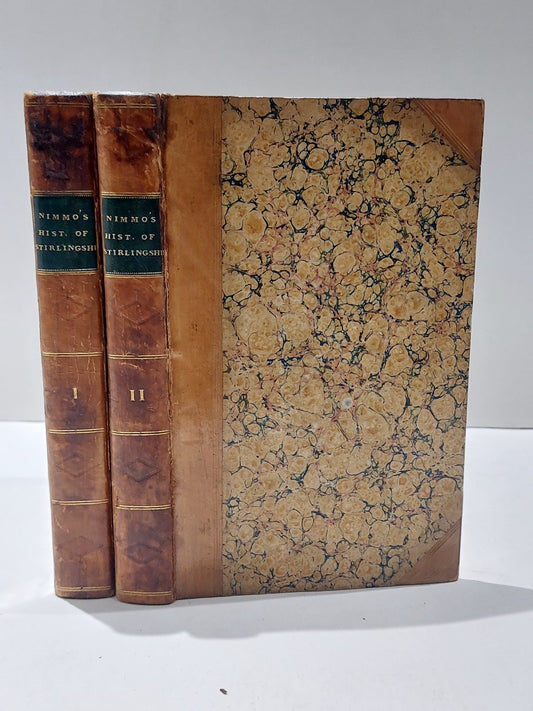 Antique 2 Volume Set Of 1817 Nimmo's History of Stirlingshire By Rev W. Nimmo0