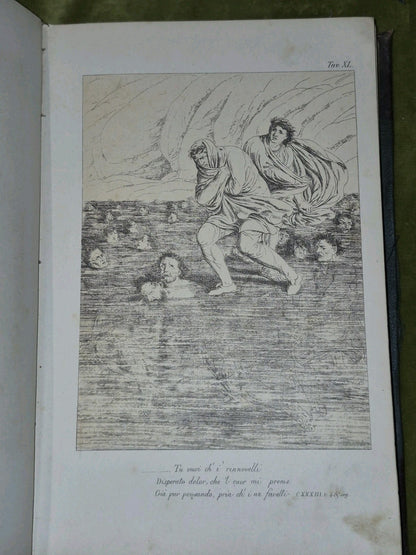 Divina Commedia Dante illustrated by Luigi Ademollo copper plates Devine Comedy12