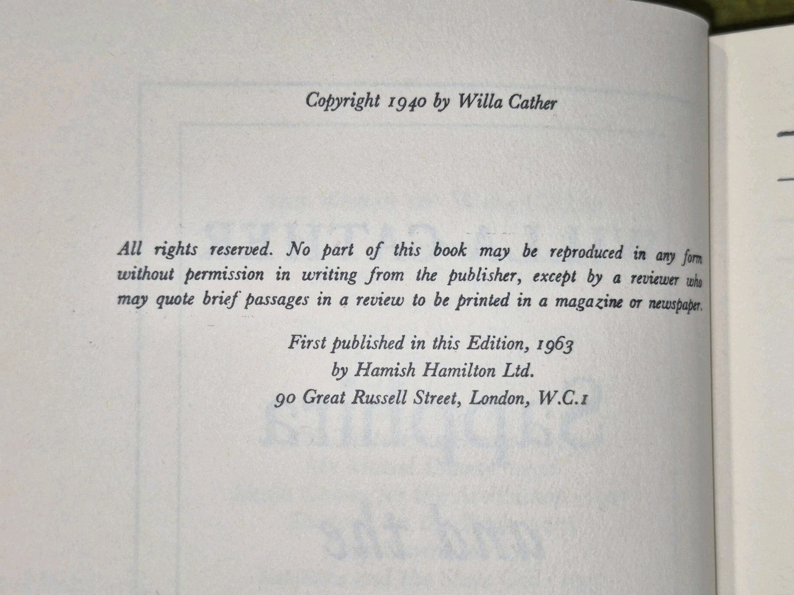 Willa Cather Lucy Gayheart O Pioneers! Sapphira and the Slave Girl A Lost Lady6