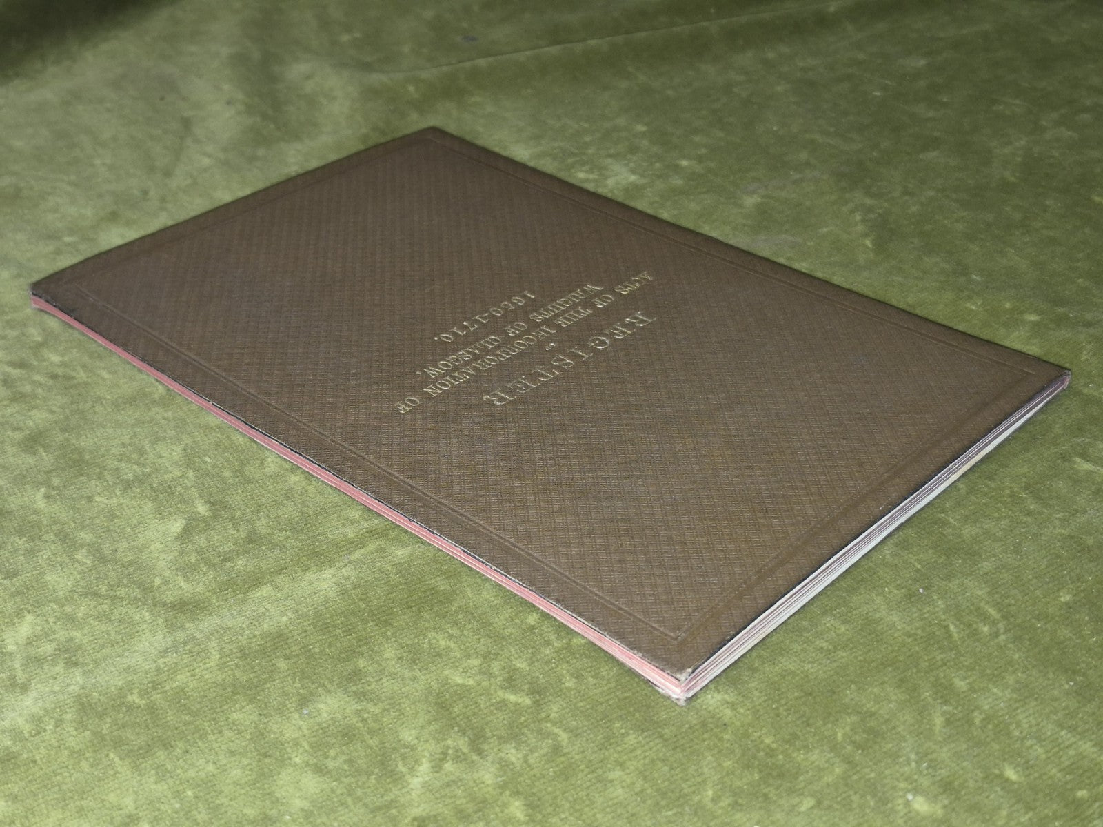 Register Acts of the Incorporation of Wrights of Glasgow 1650 to 1710 Erskine2