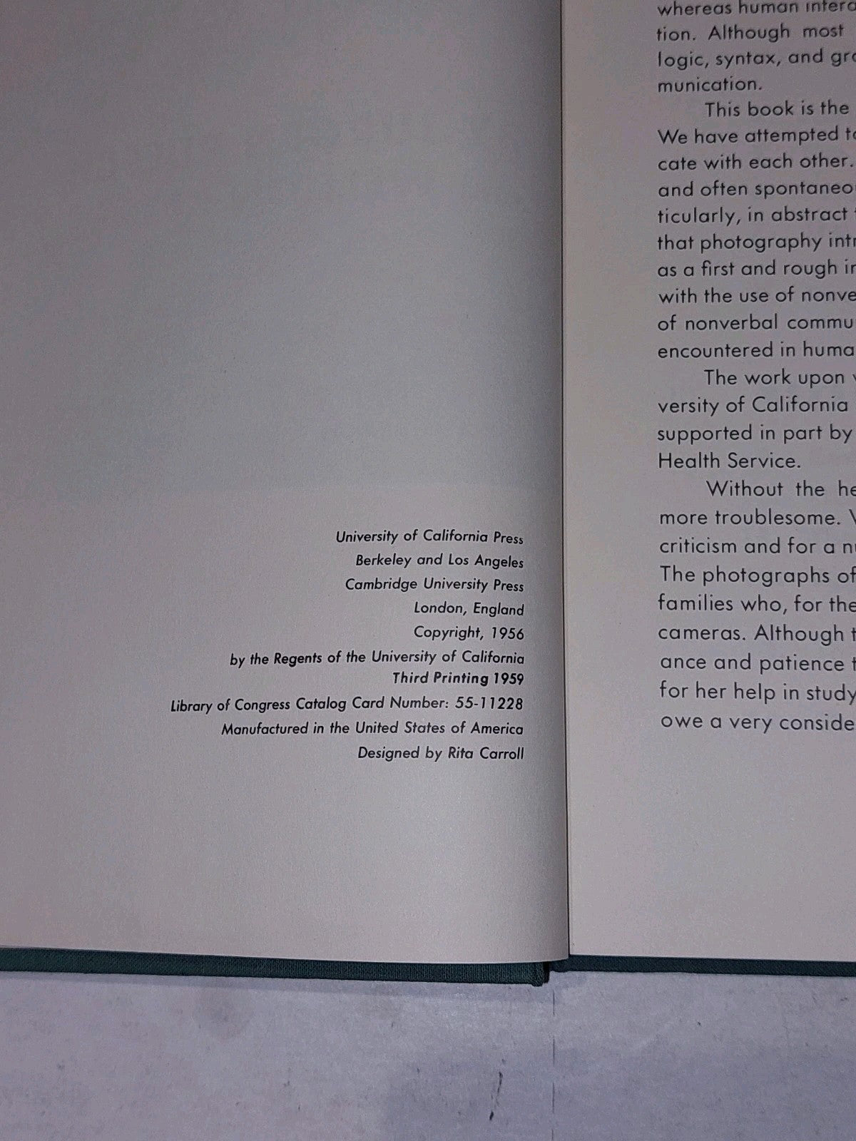 Nonverbal Communications  Ruesch & Kees  Hardback (1959) 3rd Printing Book5