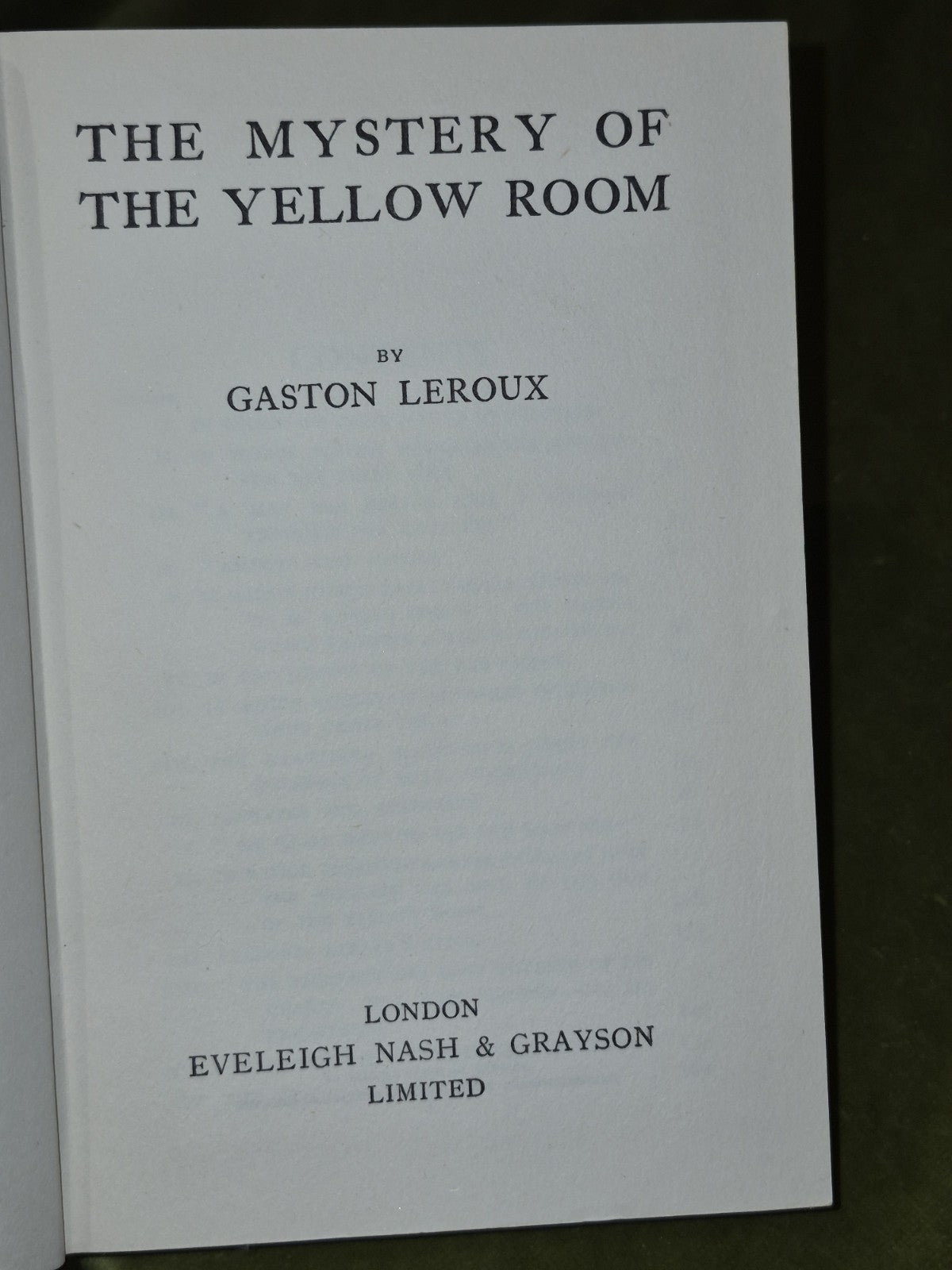 The Mystery of the Yellow Room (c. 1910) Gaston Leroux6
