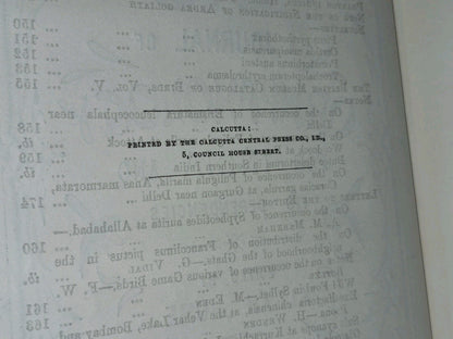 Stray Feathers Ornithology in India volume 10 X Calcutta Central Press7