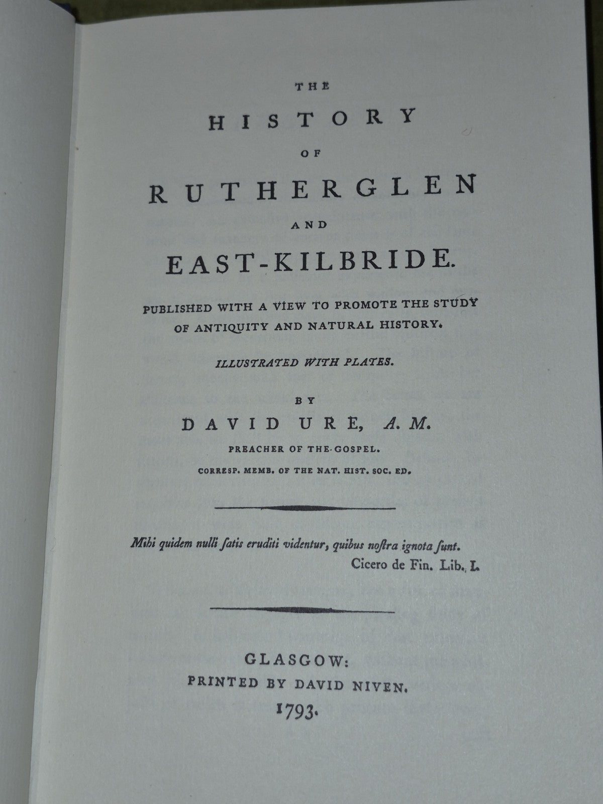 The History of Rutherglen and East-Kilbride (1981 Collector's Reprint) David Ure5