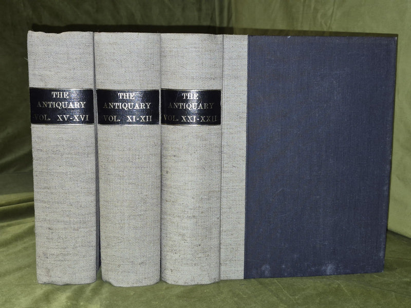 3 Bound Volumes of The Antiquary A Magazine: 1887, 1885, 1890 Elliot Stock0