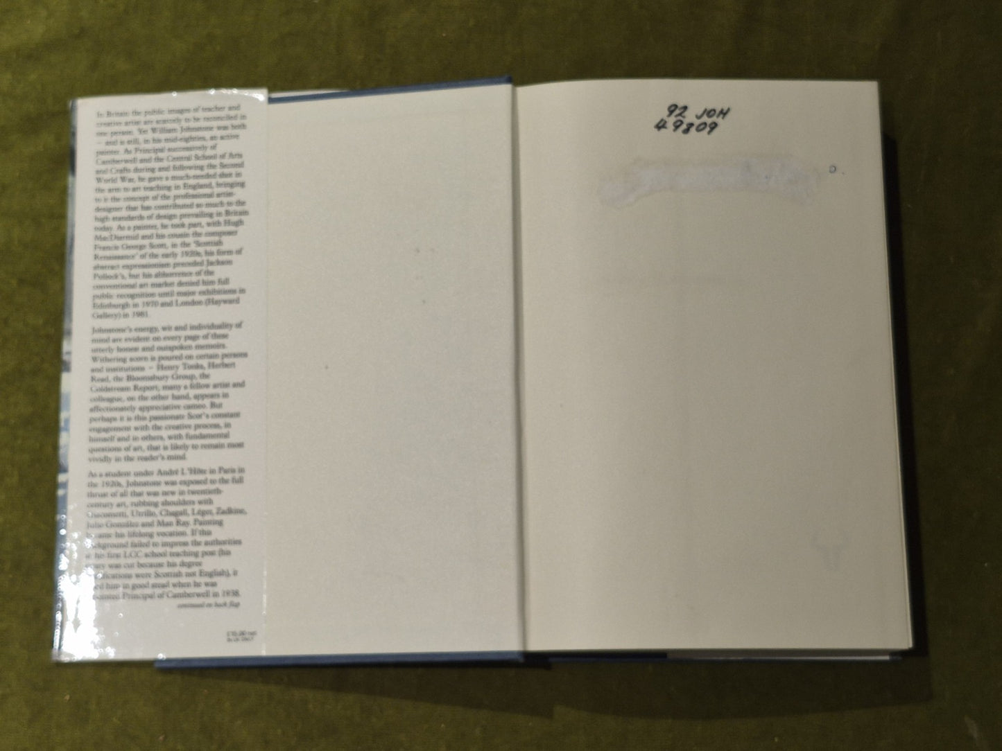 Points in Time an Autobiography - William Johnstone , Barrie & Jenkins 19803