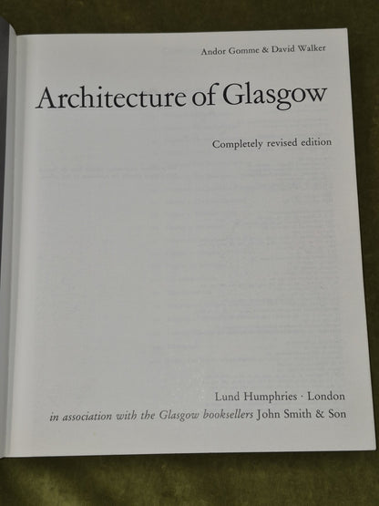 Architecture of Glasgow Andor Gomme 1987 Revised Edition Paperback 4