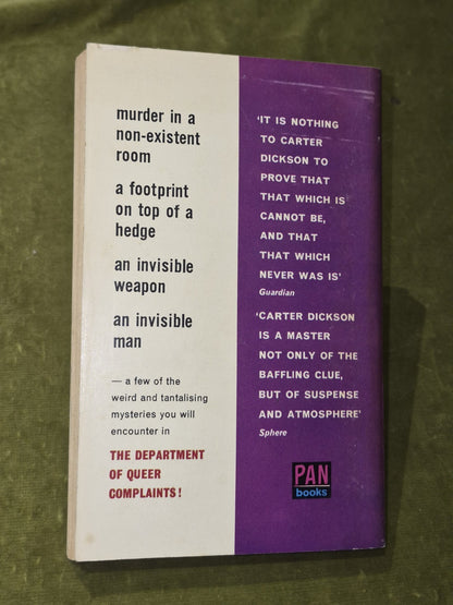 Carter Dickson Department of Queer Complaints Pan 19632