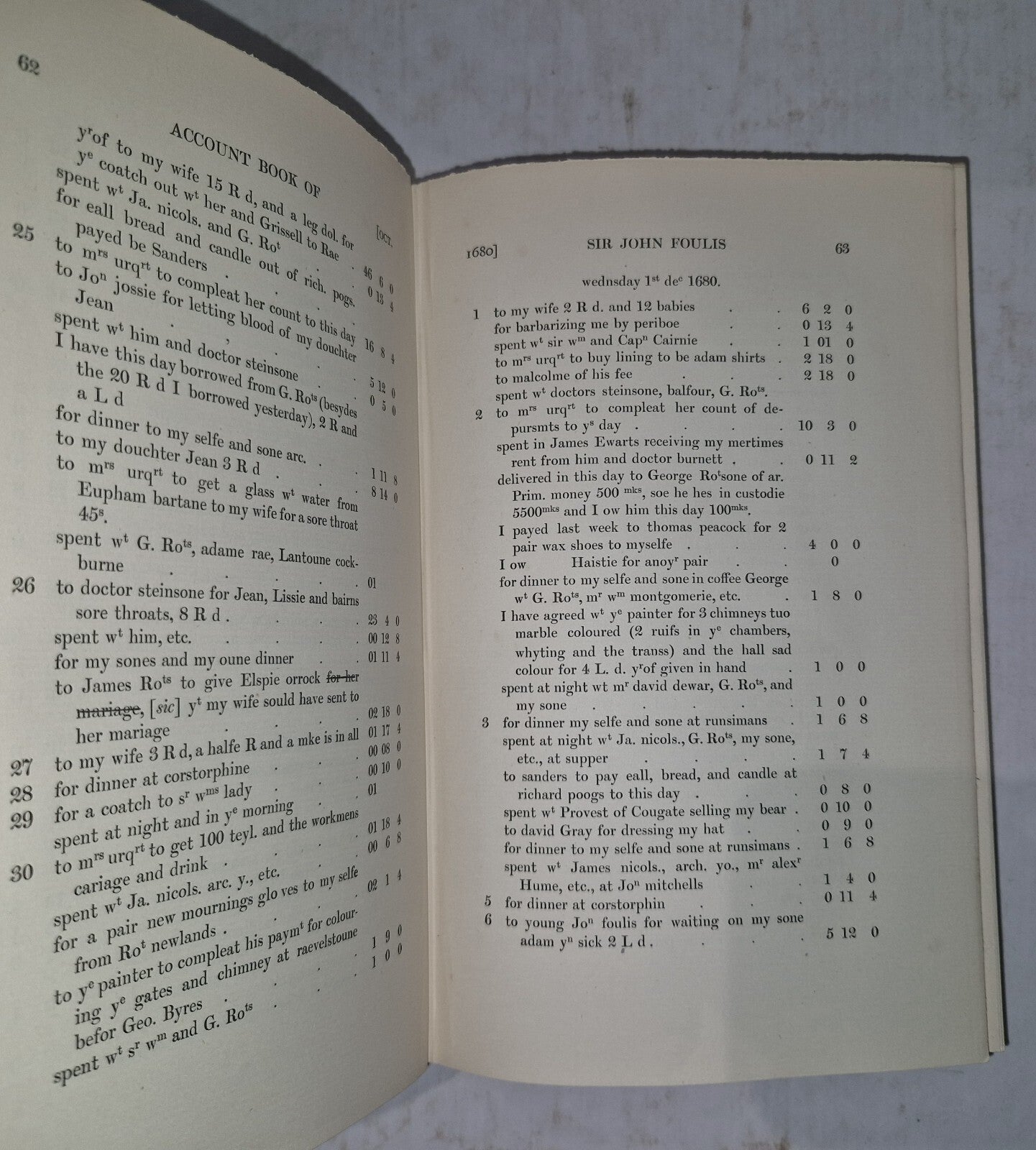 The Account Book of Sir John Foulis Of Ravelston. Scottish History Society 144