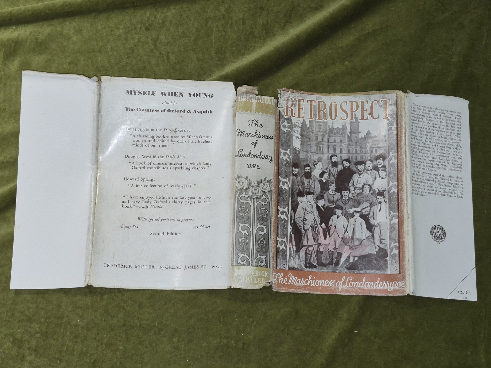 Retrospect by The Marchioness of Londonderry Frederick Muller 1938 First Edition2