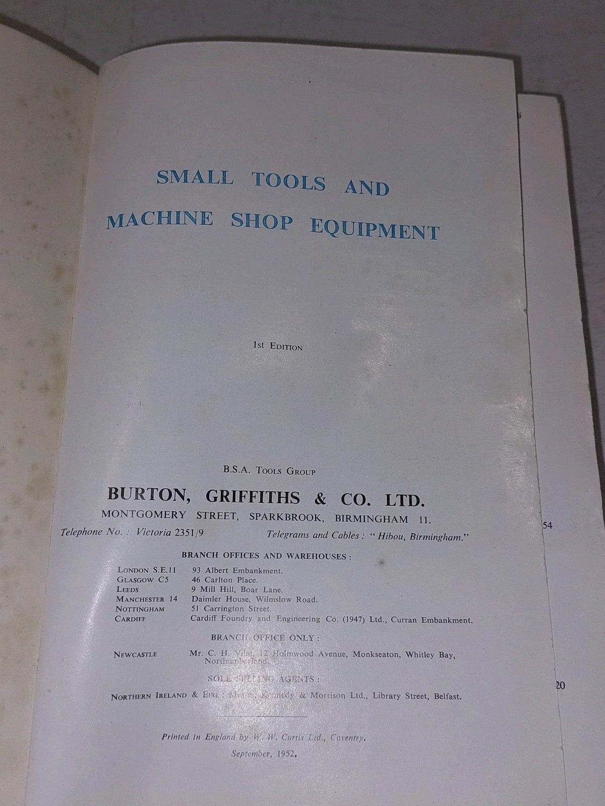 Small Tools & Machine Shop Equipment (1952) 1st Ed Hb Book3
