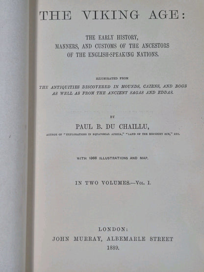 The Viking Ages Du Chaillu Paul B 2 Vol 18894
