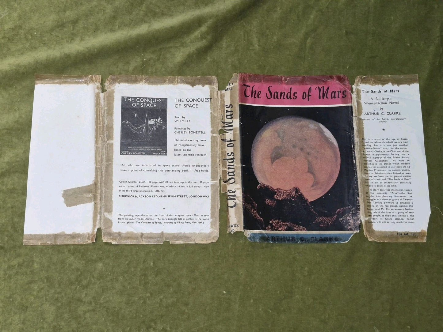 The Sands of Mars by Arthur C Clarke HB DJ 1st 19512