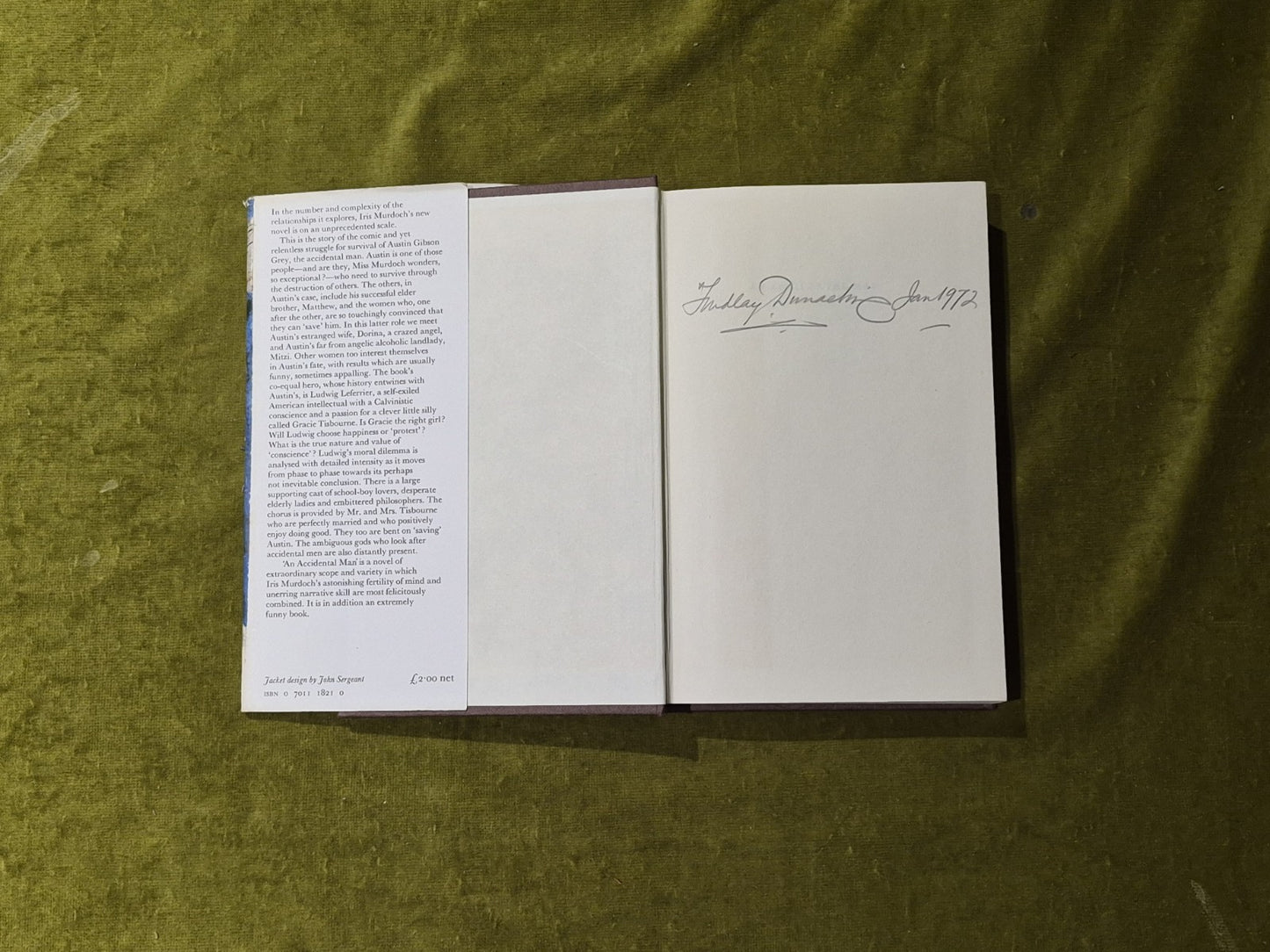 Iris Murdoch - An Accidental Man - 1st/1st 1971 in Original DW, Chatto & Windus4