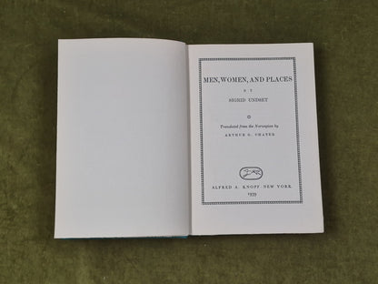 Men Women and Places - Sigrid Undset 1939 First American Edition Knopf5