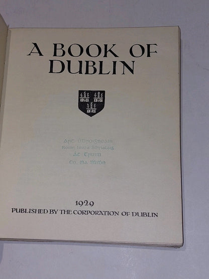A Book of Dublin (1929) [Corporation Of Dublin] 1st Ed Pb Book3