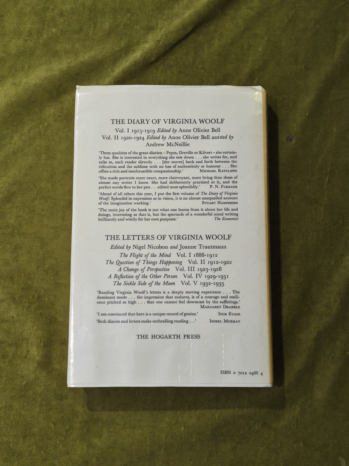 The Diary of Virginia Woolf Volume 3: 1925-1930 Hogarth Press 1980 HB DJ1