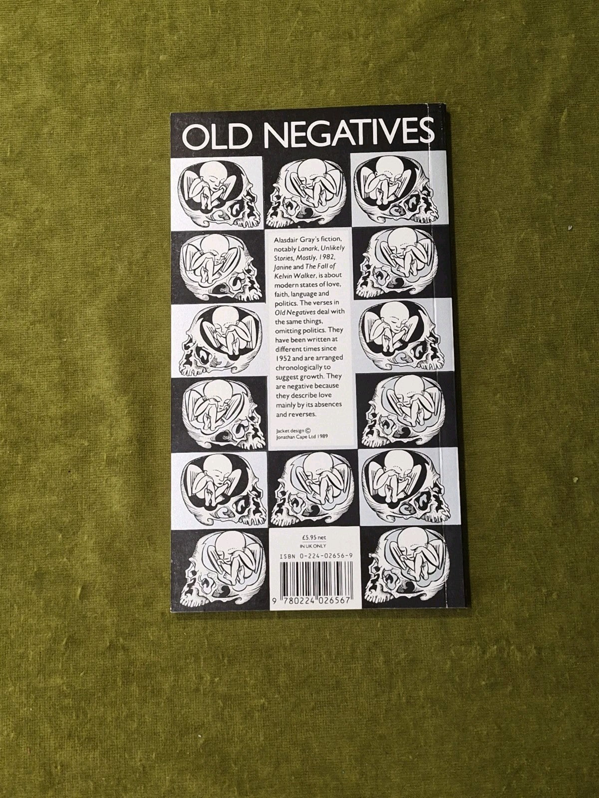 Alasdair Gray (SIGNED) Old Negatives : Four Verse Sequences 19891