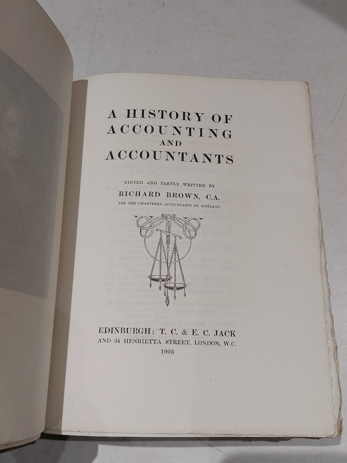 History Of Accounting And Accountants By Richard Brown (1905) Hb Limited, Signed2