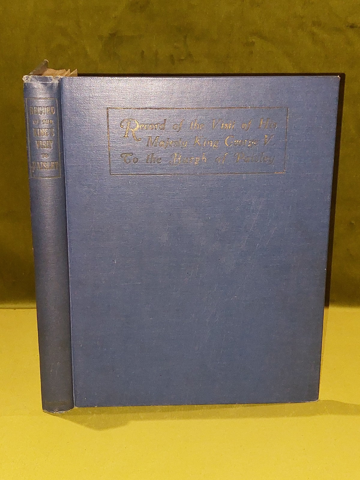 Record Of The Visit Of His Majesty King George V. To The Burgh Of Paisley (1917)0