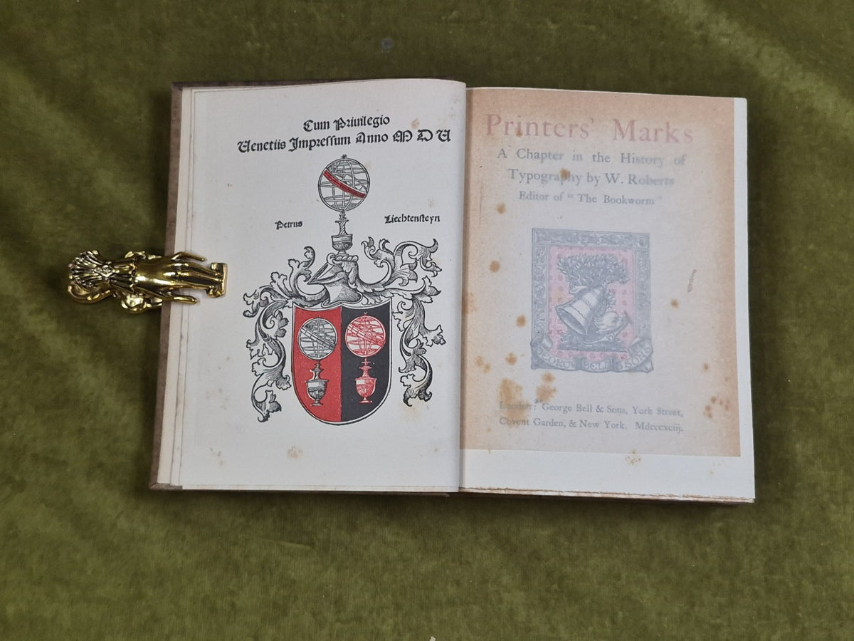 Printers Marks A Chapter in the History of Typography - William Roberts 1893 1st4