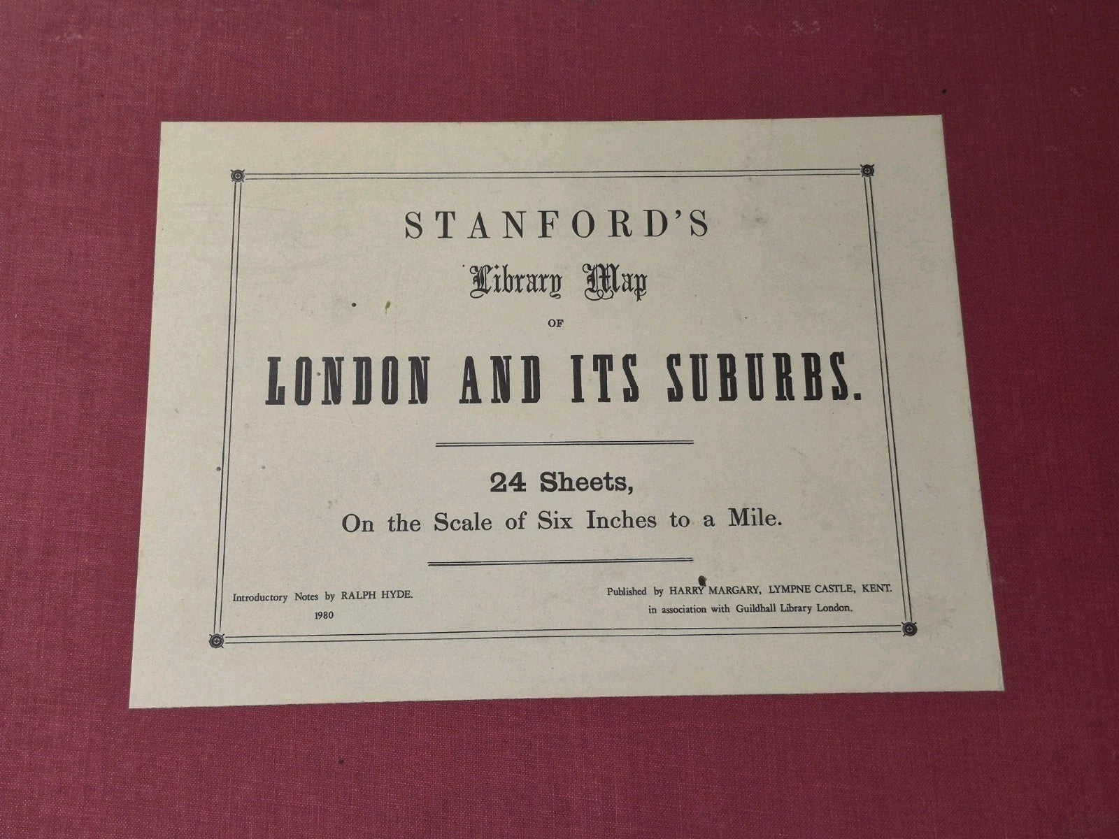 Stanford's Library Map of London and its Suburbs 24 Sheets (1980) Harry Margary4