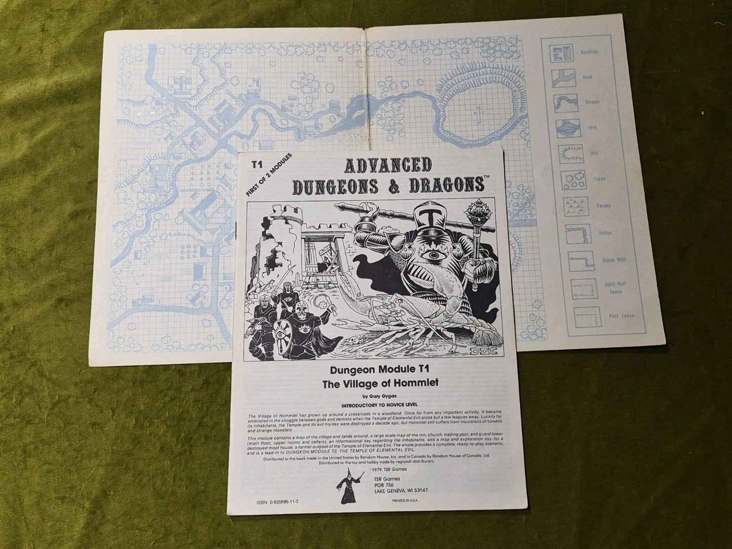 TSR AD&D Original 1981 Dungeon Module T1 The Village of Hommlet 90262